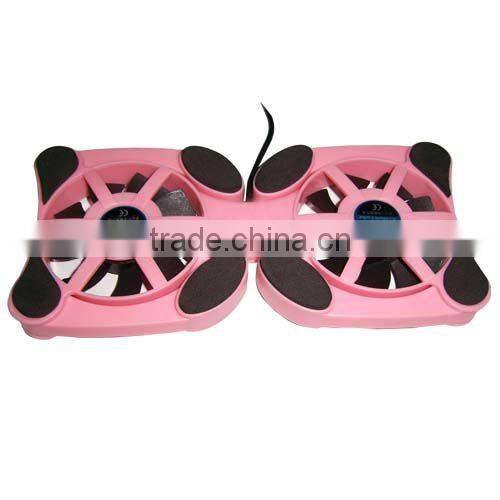 green adjustable fan cooling pad for laptop