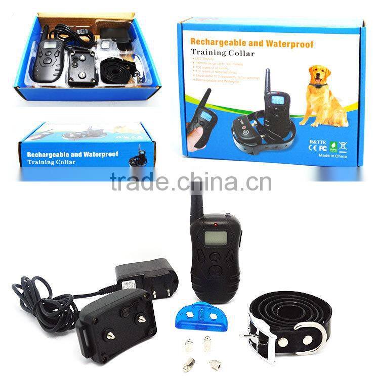 Dog Electric Collar 100 Levels Remote Control Waterproof Training Shock Collar