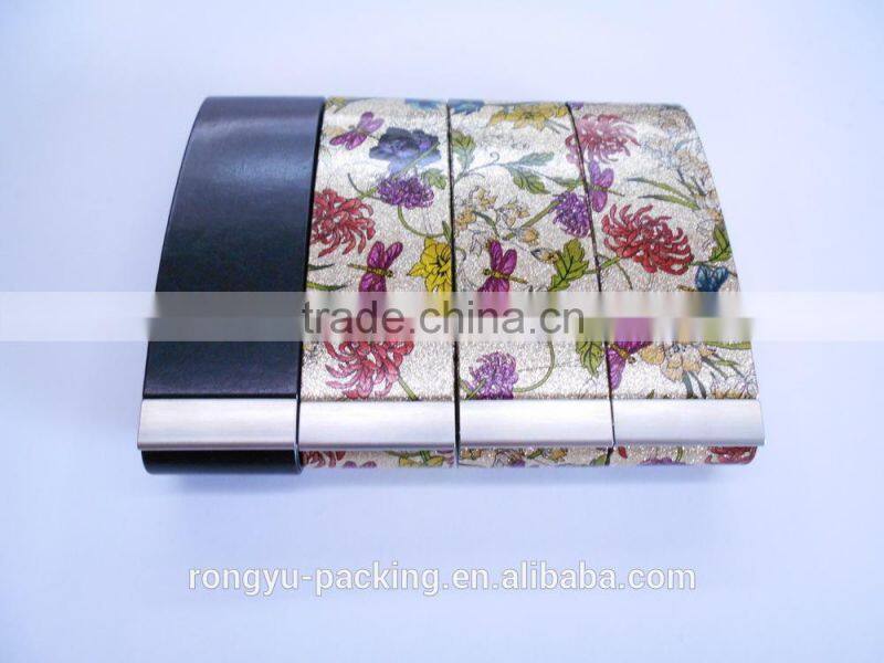 PU leather hand made aluminum reading glasses case