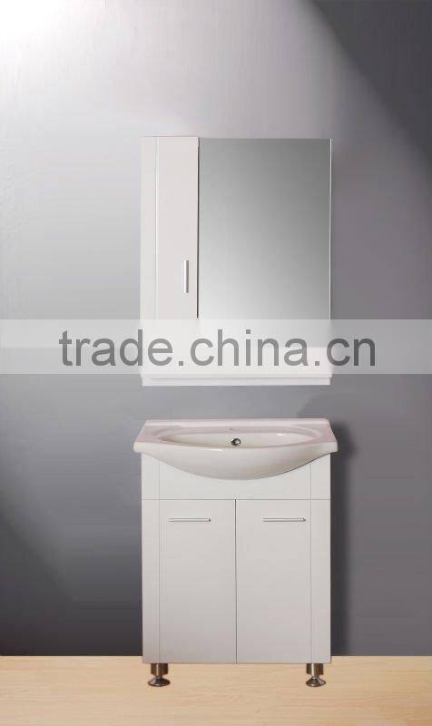 White color PVC/MDF vanity for India market,cheap cabinet