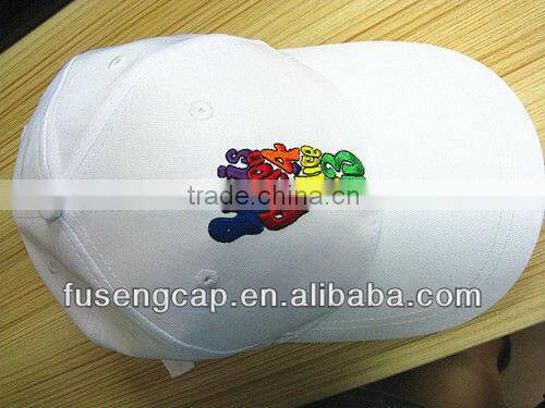 2013 hot sell 100% cotton white fashion 3D embroidery golf cap