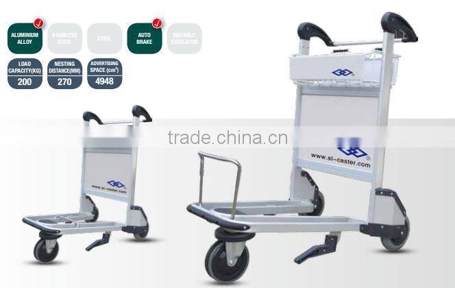 2016 New best selling 3 wheels aluminum alloy airport luggage trolley