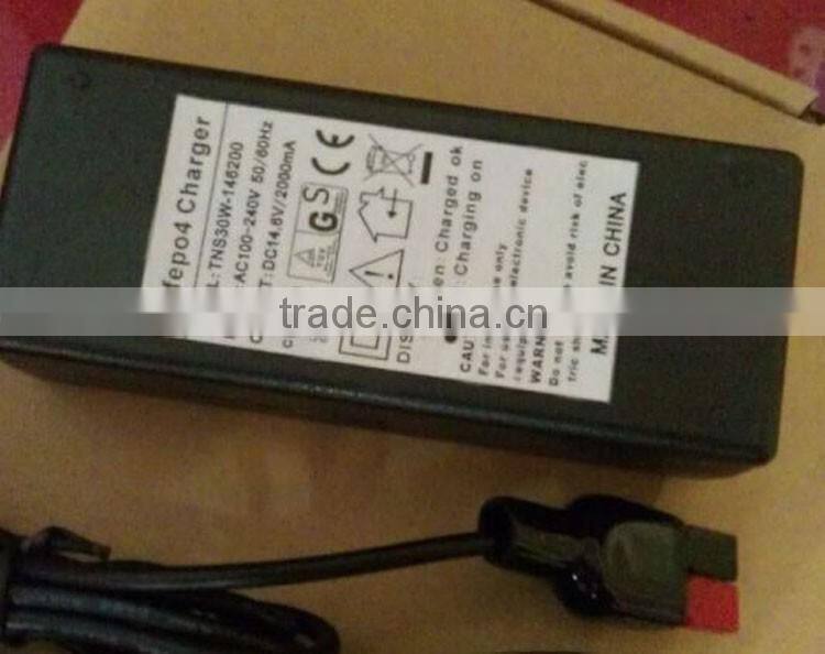 LifePO4 battery charger adapter -14.6V 2A chargers for LifeP04 Li-ion or Lead-acid battery pack Electric cars electric bicycles