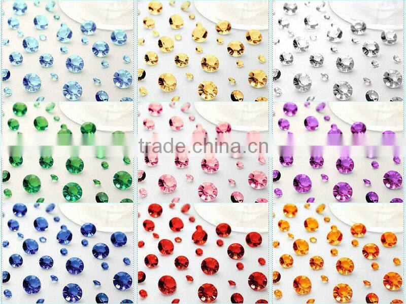Acrylic Gems Scatter Green Stone Confetti For Shining Wedding Decoration