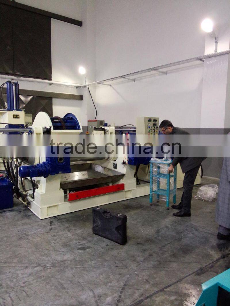 vertical manual two rolling rubber mill machine