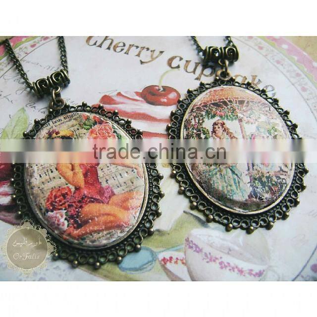 2015 Korea cabochon glass cabochon resin kawaii Time gem,bears silver pendants