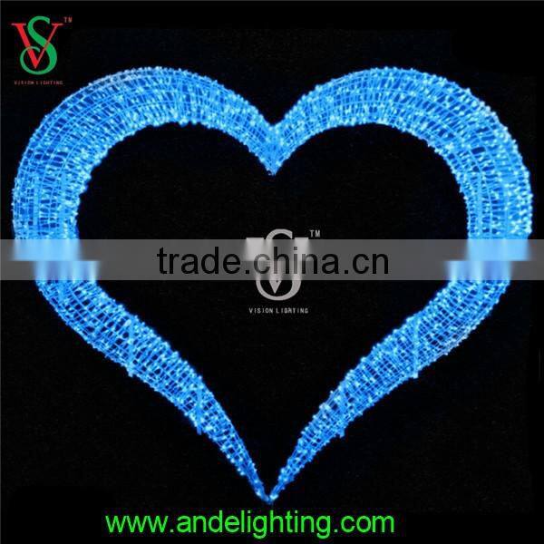 New design colorful sweet heart sculpture light for wedding decoration