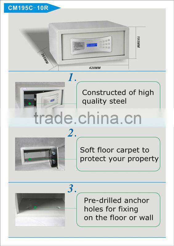 2013 new product LCD digital hotel safe box in promotion/laptop safe