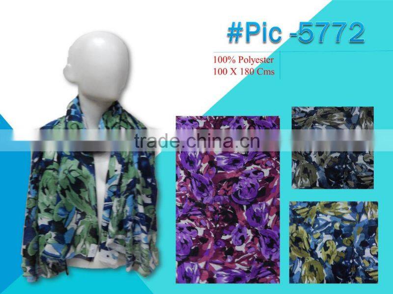 Fancy polyester prints scarf 2016-2017