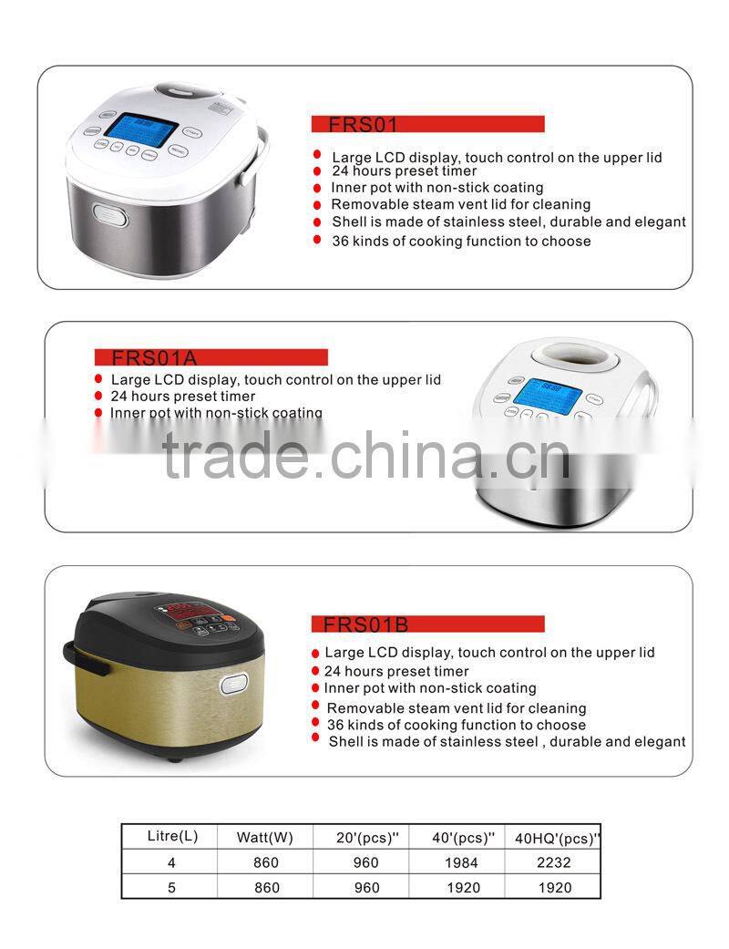 Large Digital Display, Atmospheric &5L/6L Multi Tastes Electronic High Pressure and Low Cooker (GMG)