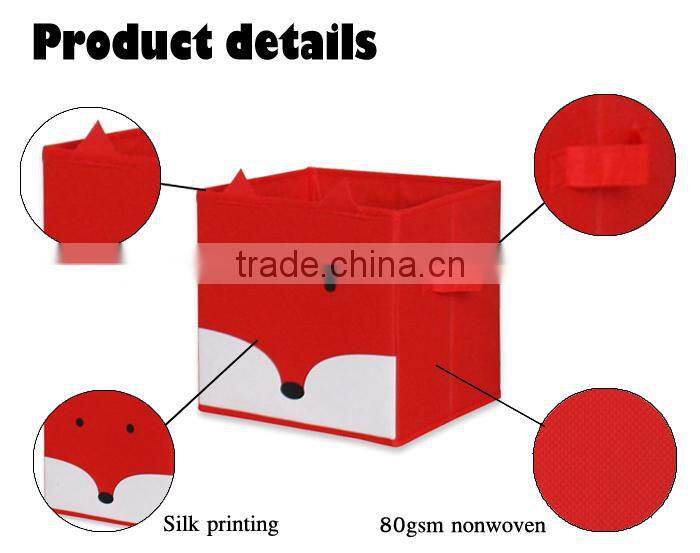 foldable non-woven fabric storage box for kids