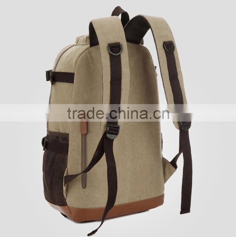 custom vintage canvas backpack for outdoor