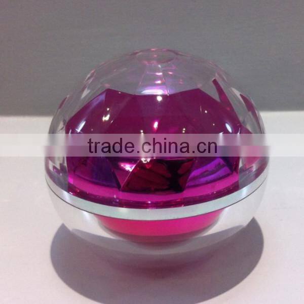 Ball shaped acrylic cream jar, cosmetic packaging JS-O02