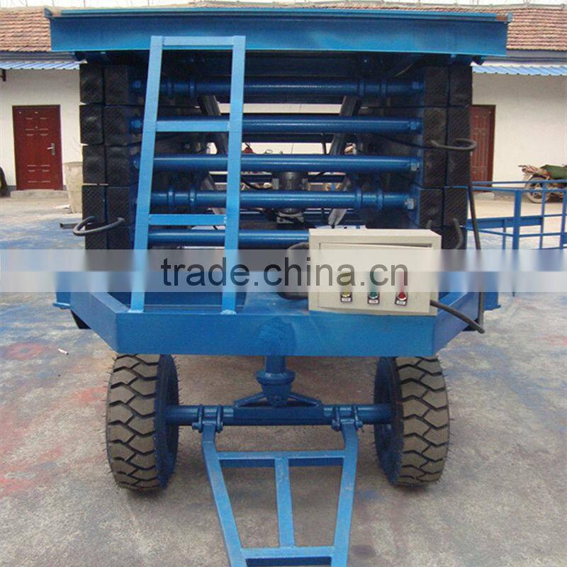 1000kg loading capacity self-propelled Compact four-wheel scissor lift table with CE