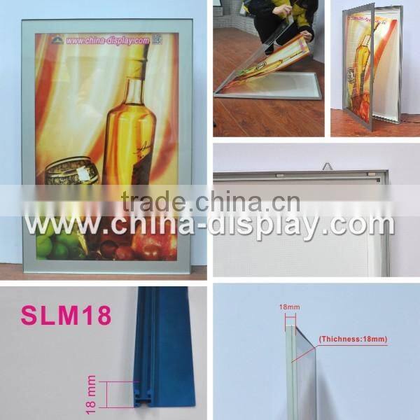 2016 Expo hot selling aluminium frame backlit film led snap frame light box signs
