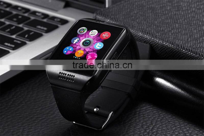 2016 Smart Watch Q18 Bluetooth Wearable Curved Screen Touch High Quality Support For Android and IOS Phone Wristwatch
