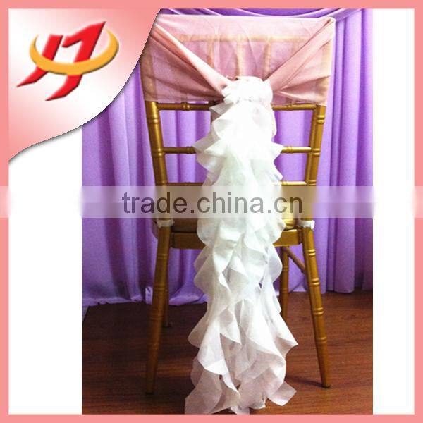 wholesale fancy Organza flower chair sashes for wedding chair covers