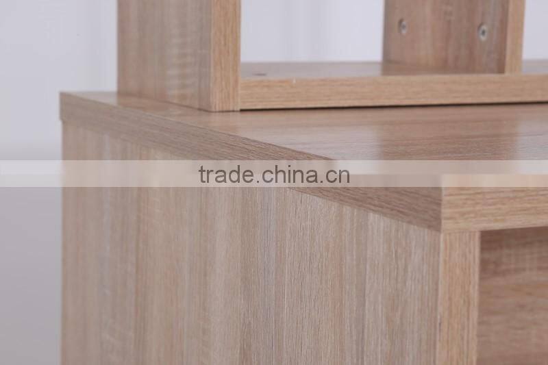 Computer desk bookshelf Draw-out type arc table