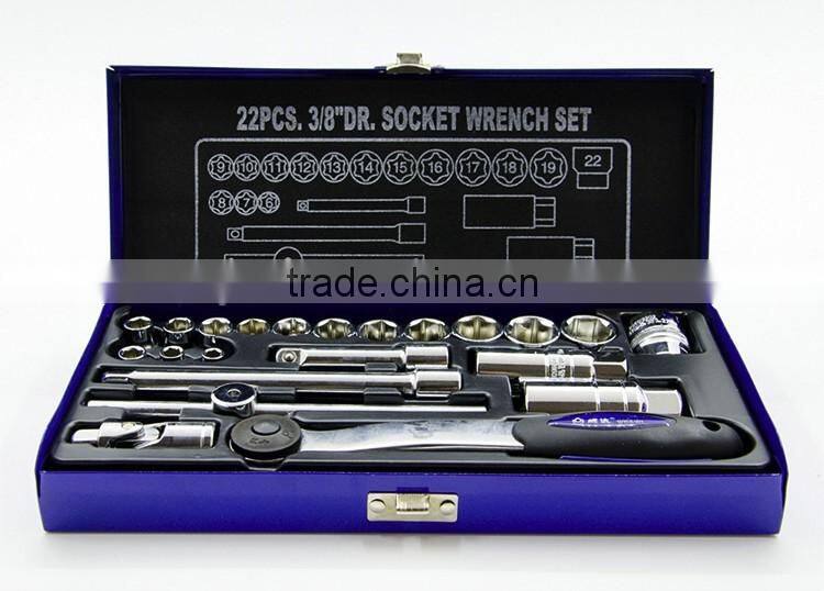 Socket Wrench tool sets Case 22pcs 10mm hand operate tools
