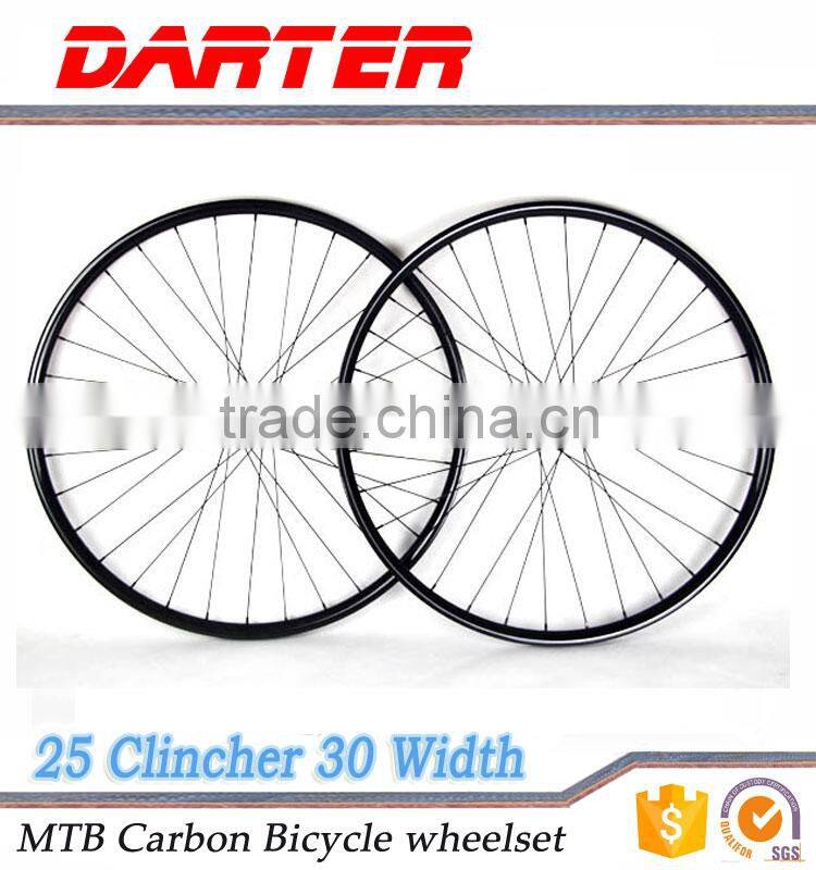 Fatigue resistance accurate 27.5" 30mm wide 25mm depth carbon road wheelsets