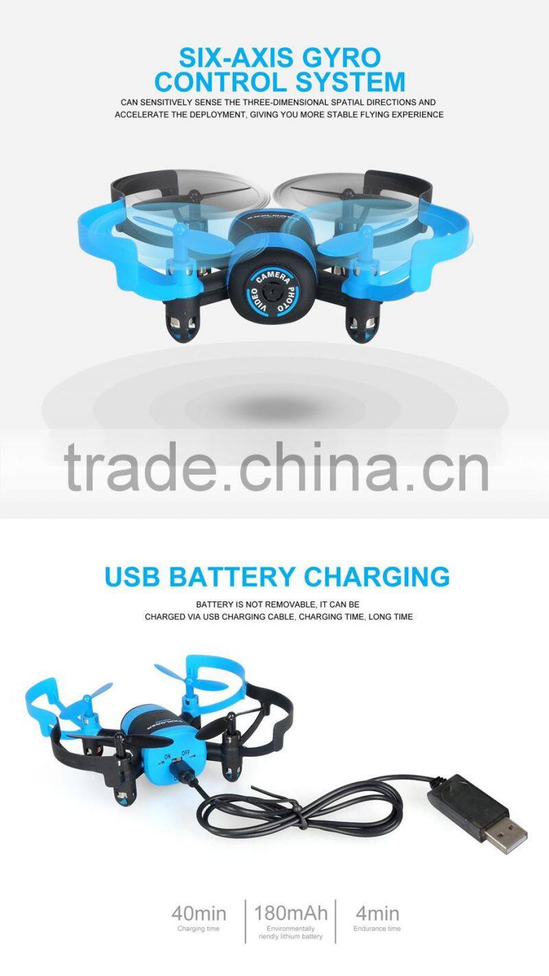JXD 512V Small Flying Saucer UFO 2.4G Mini Quadcopter with 0.3MP Camera Headless Mode RC Drone