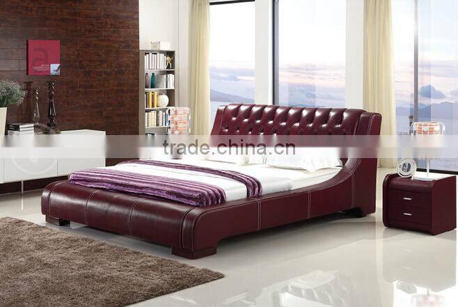 Luxury double bed unique style bedroom set DS-8202#