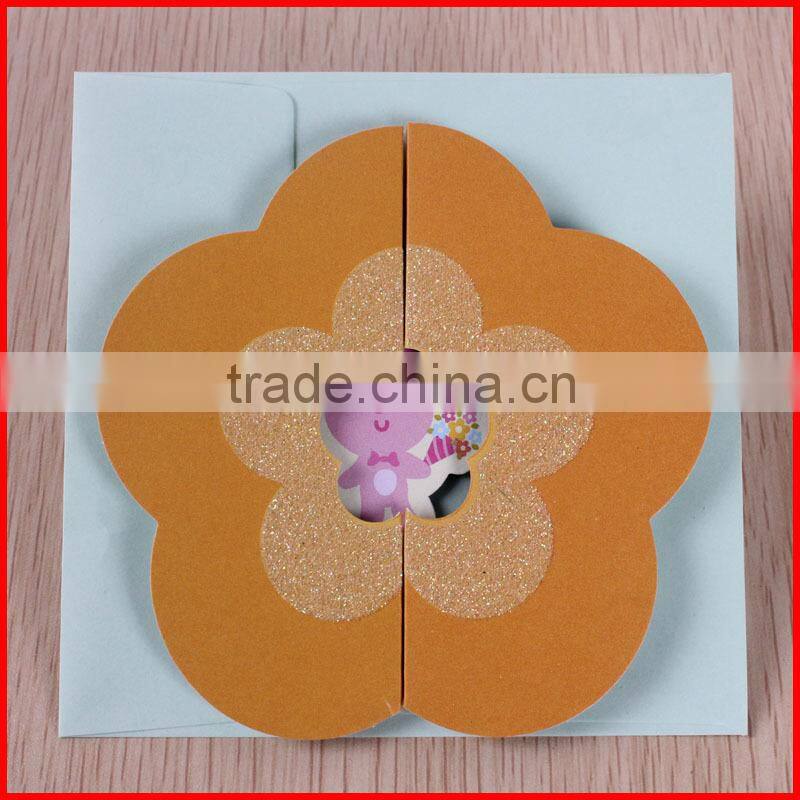 handmade banquet flower children greeting card