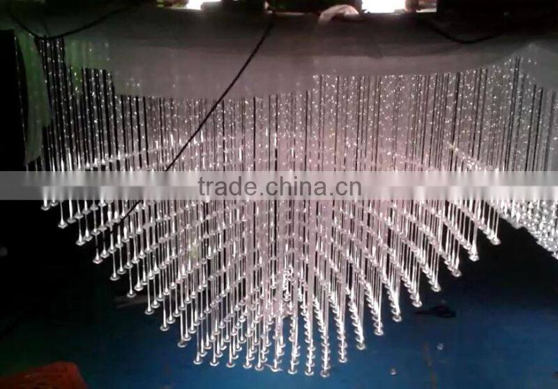 RGB color mess & DMX 512 acrylic fiber optic crystal chandelier