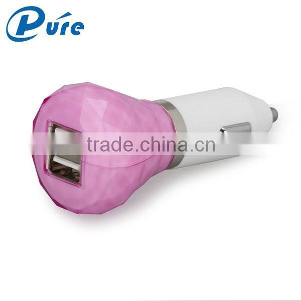 dual usb car charger with patent special design car charger for mobile phone made in China
