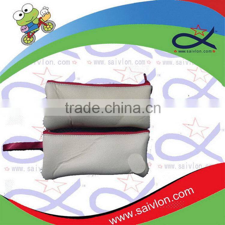 stylish canvas zipper pencil bag with toppers