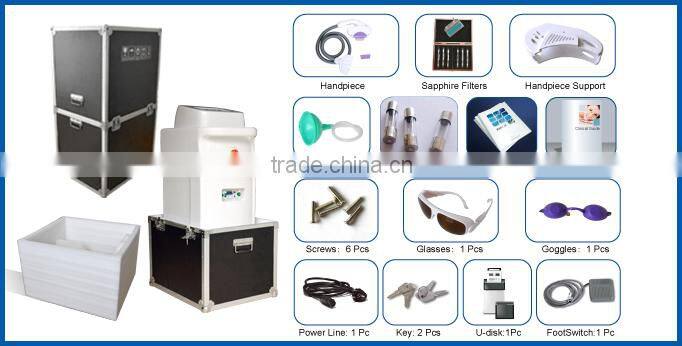 2014 new designed two handles shr hair removal laser