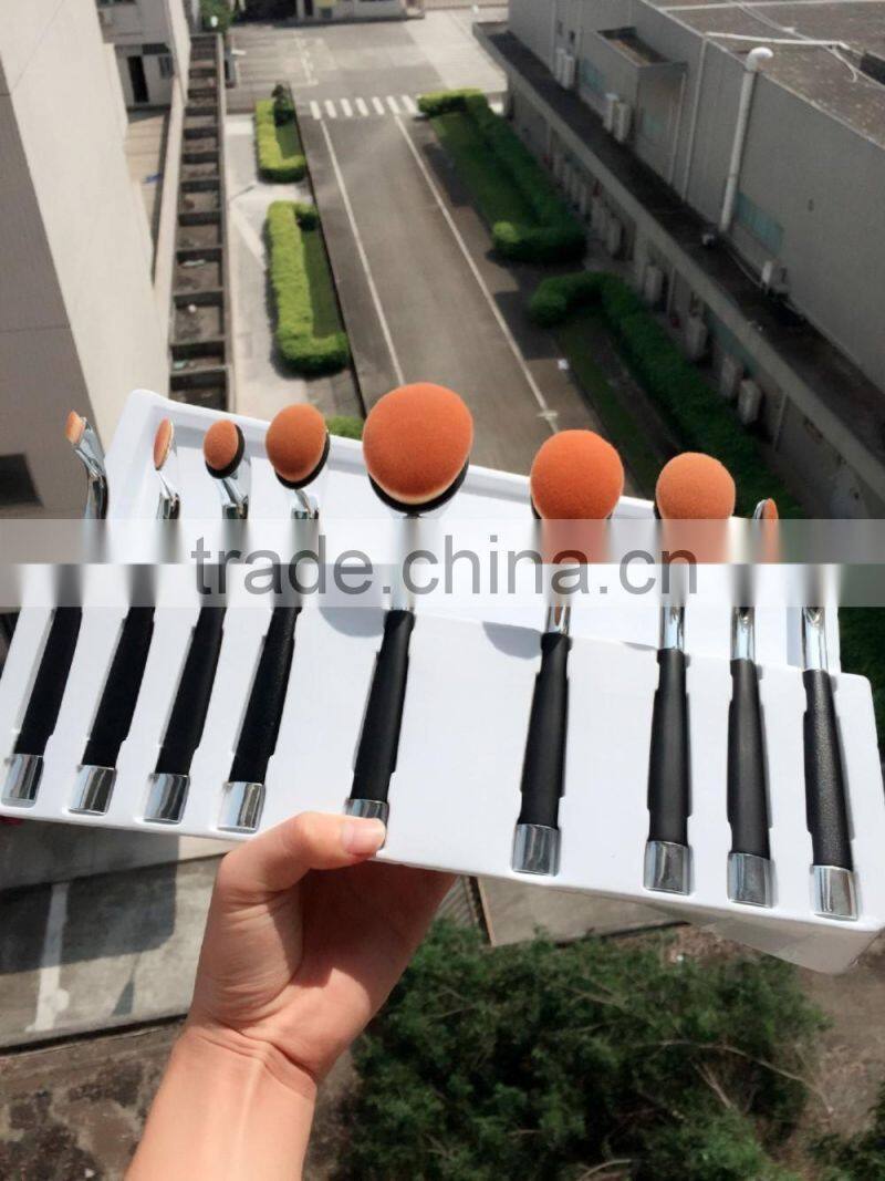 Hot Sales 9Pcs Golf Oval Makeup Brushes Mini Golf Brush Professional Cosmetic Brush