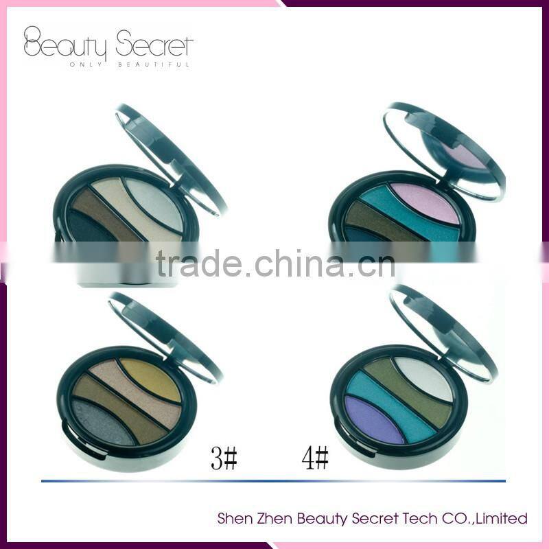 Hot!! Professional 4 color eyeshadow in bronz palette with makeup tool