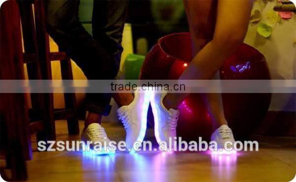 Casual style flashing LED light shoes