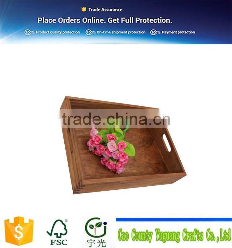Handmade wooden tray / serving tray / hotel / restaurant serving tray