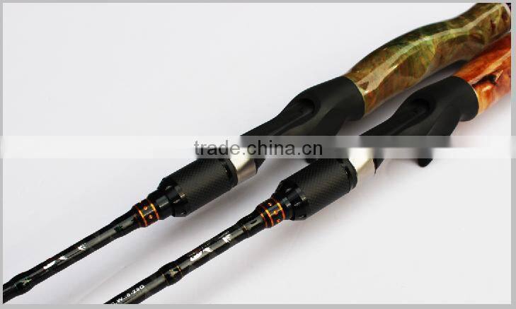 High Quality Wooden handle Carbon Material FUJI Fishing Rod