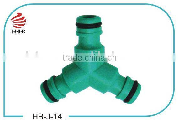 three way water hose connector,garden hose tap connector,plastic hose connector