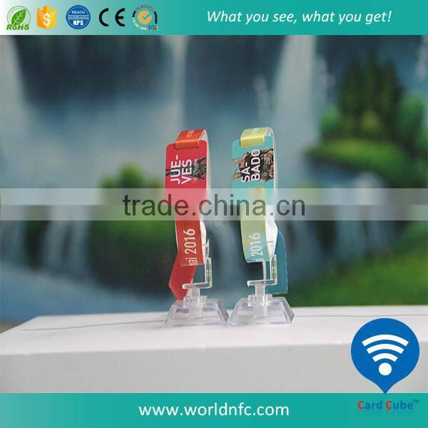 Cheap Custom Festival NTAG 216 Woven RFID Fabric Wristband for Events