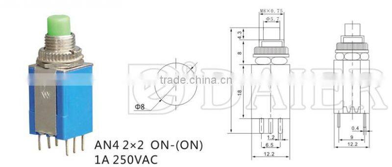 AN4 2*2 8mm button switch