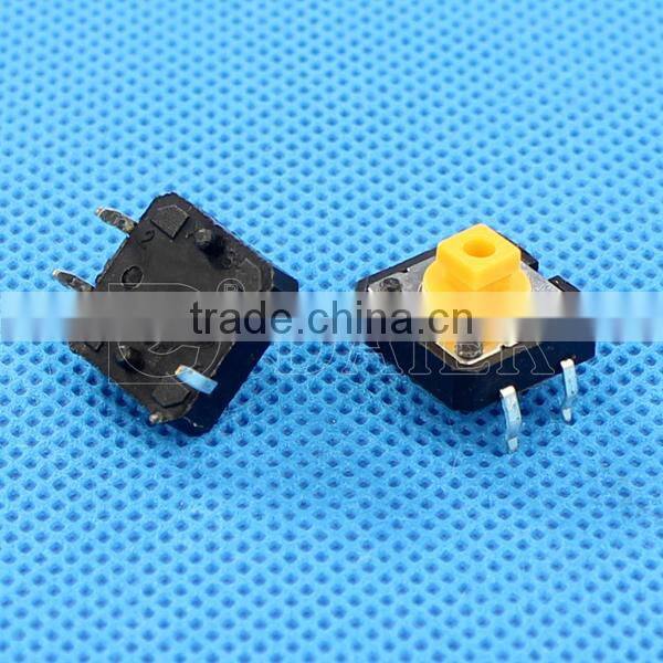 4 pin 12MM smd typ 12*12*7.3 KFC yellow button tact switch