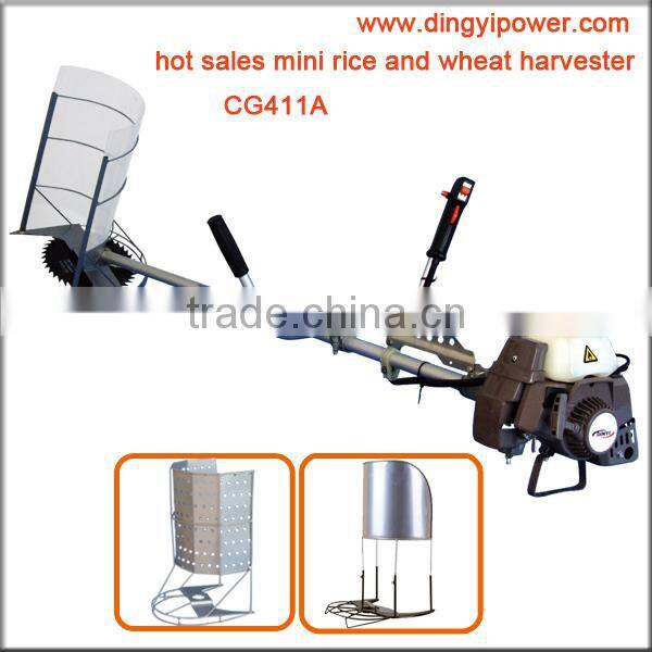 high durable good quality 2 stroke 40.2cc mini rice and wheat harvester from China