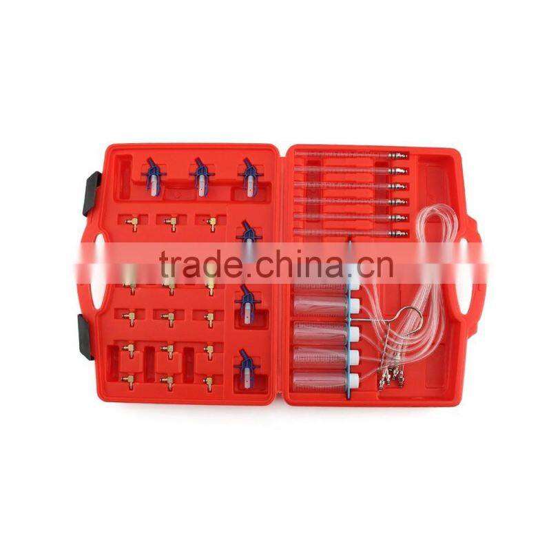 6 Cylinder Diesel Injector Flow Test Meter Adaptor Set Common Rail Tool Kit