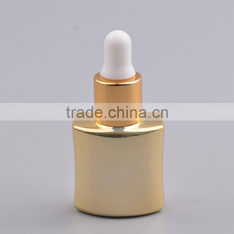 2016 new style empty glass essential oil bottles with aluminum dropper cap