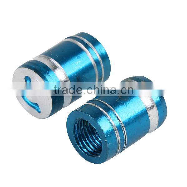 Universal Aluminum smile 2X smile blue Motorcycle Tyre Tire Valve Stem Caps NEW