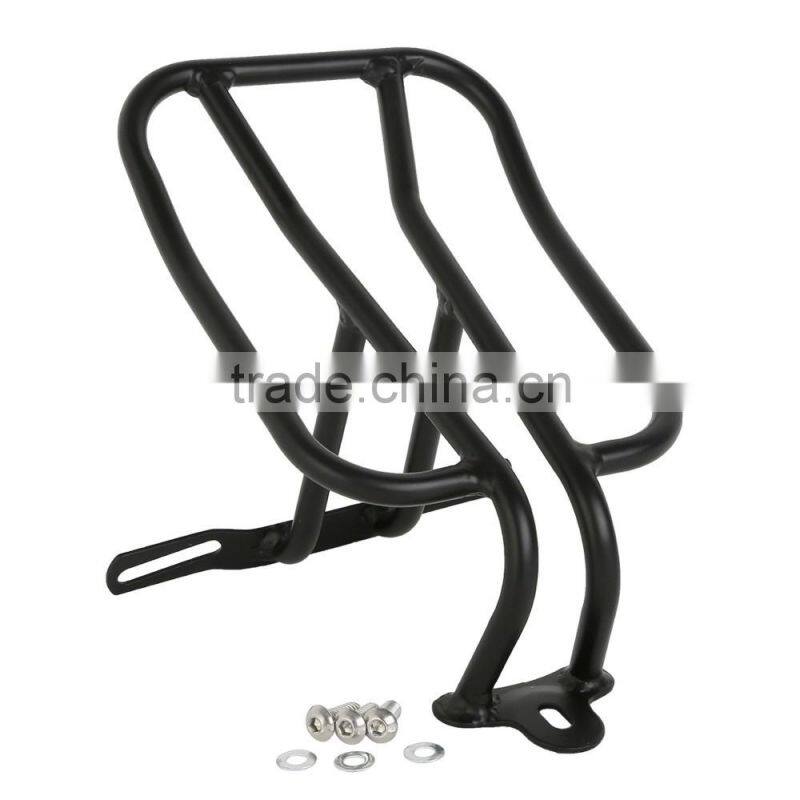Black Fender Luggage Rack For Dyna Street Bob Low Rider Super Glide 06-16