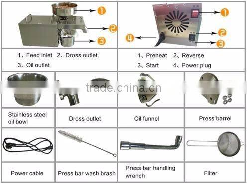 Healthy home used oil press machine LKZ001 mini oil press machine