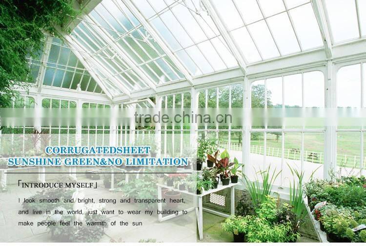 High Strength Polycarbonate UV coating pc corrugated transparent roofing sheet