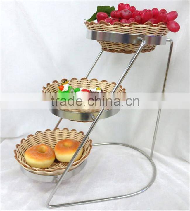 Customized 3-Tier Countertop Metal Buffet Stands