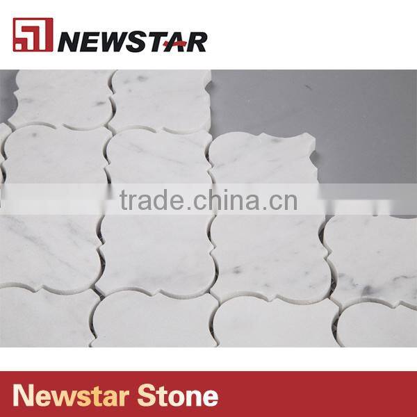 Newstar Italian White Carrara Arabesque Kitchen Bathroom Wall 12x12 Tile Mosaic