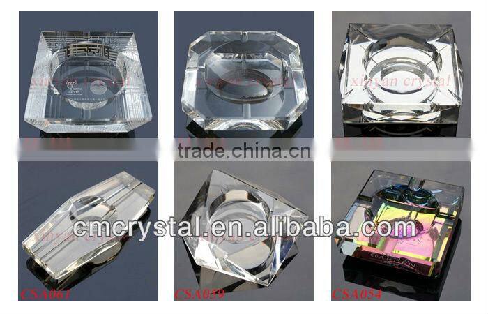 K9 crystal elegant custom polygon crystal ashtray